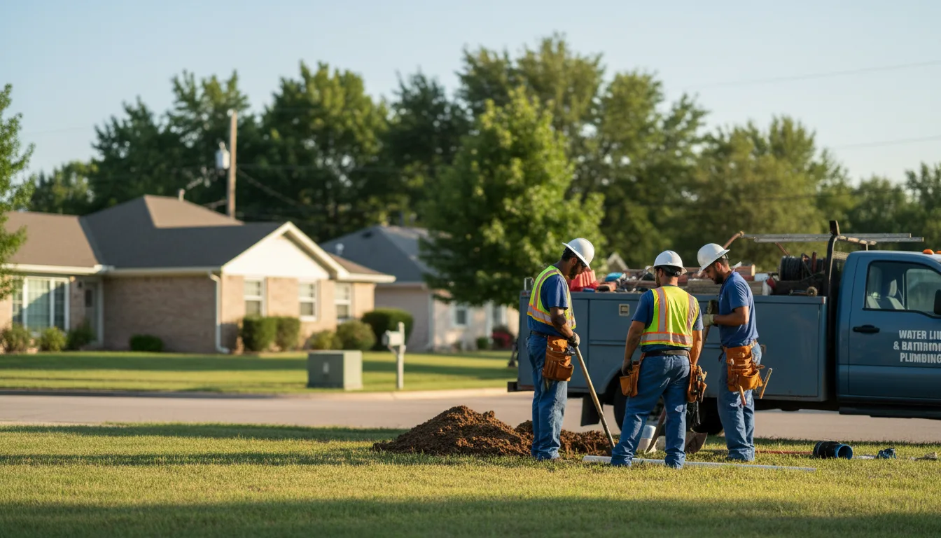 Residential water line and bathroom plumbing service in Sandy Level, VA
